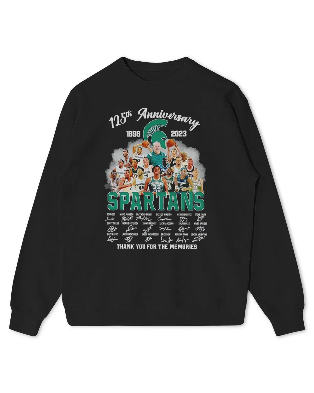 125th Anniversary 1898 – 2023 Spartans Thank You For The Memories T Shirt Kids Standard Sweatshirt __black 