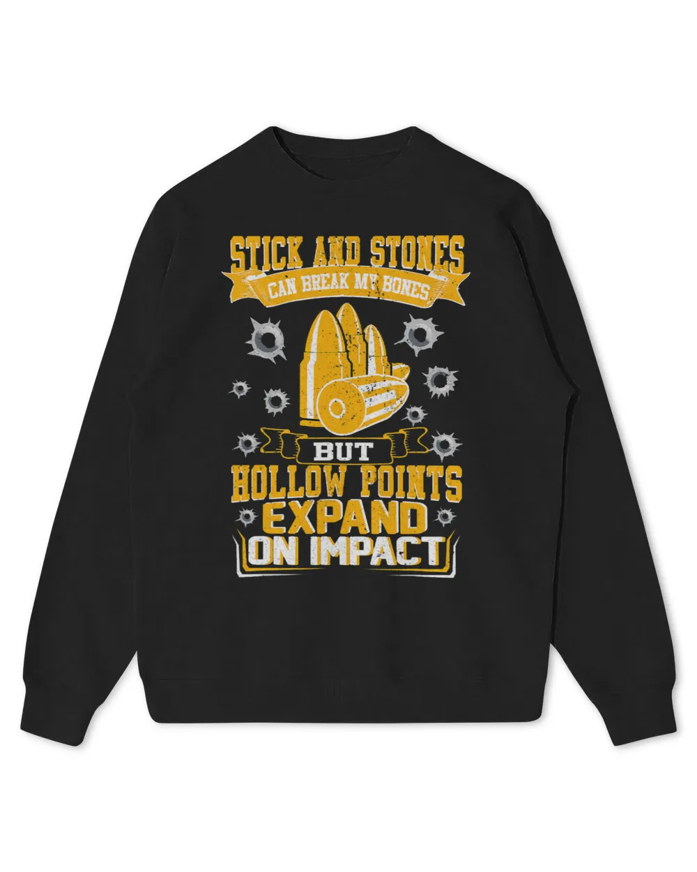 HOLLOW POINTS EXPAND ON IMPACT NOVELTY GUN T SHIRT