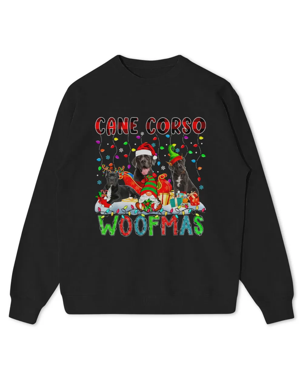 Cane Corso Xmas Woof Santa Reindeer Elf Cane Corsos Gnome 89