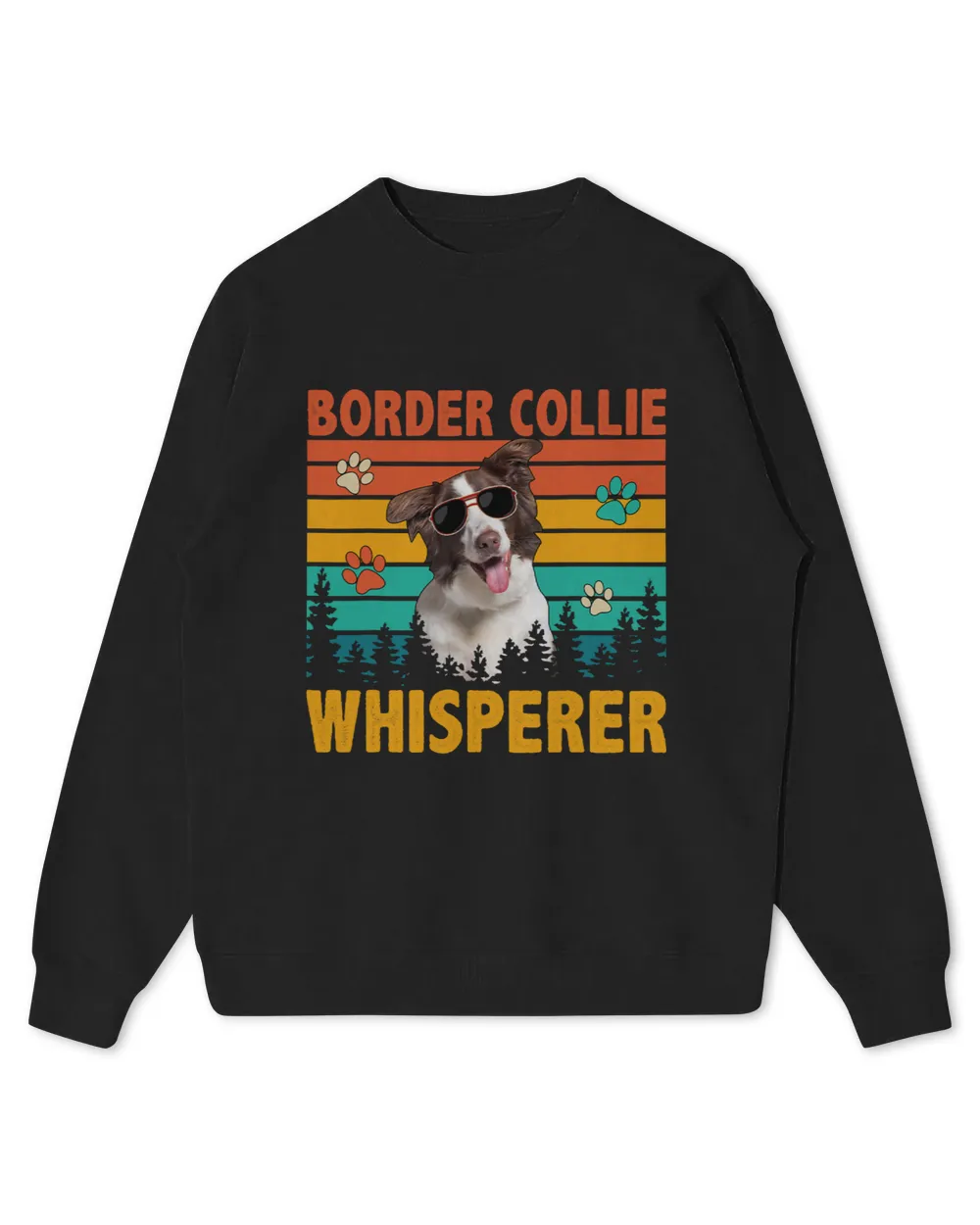 Vintage Retro Border Collie Whisperer Funny Dog Sunglasses
