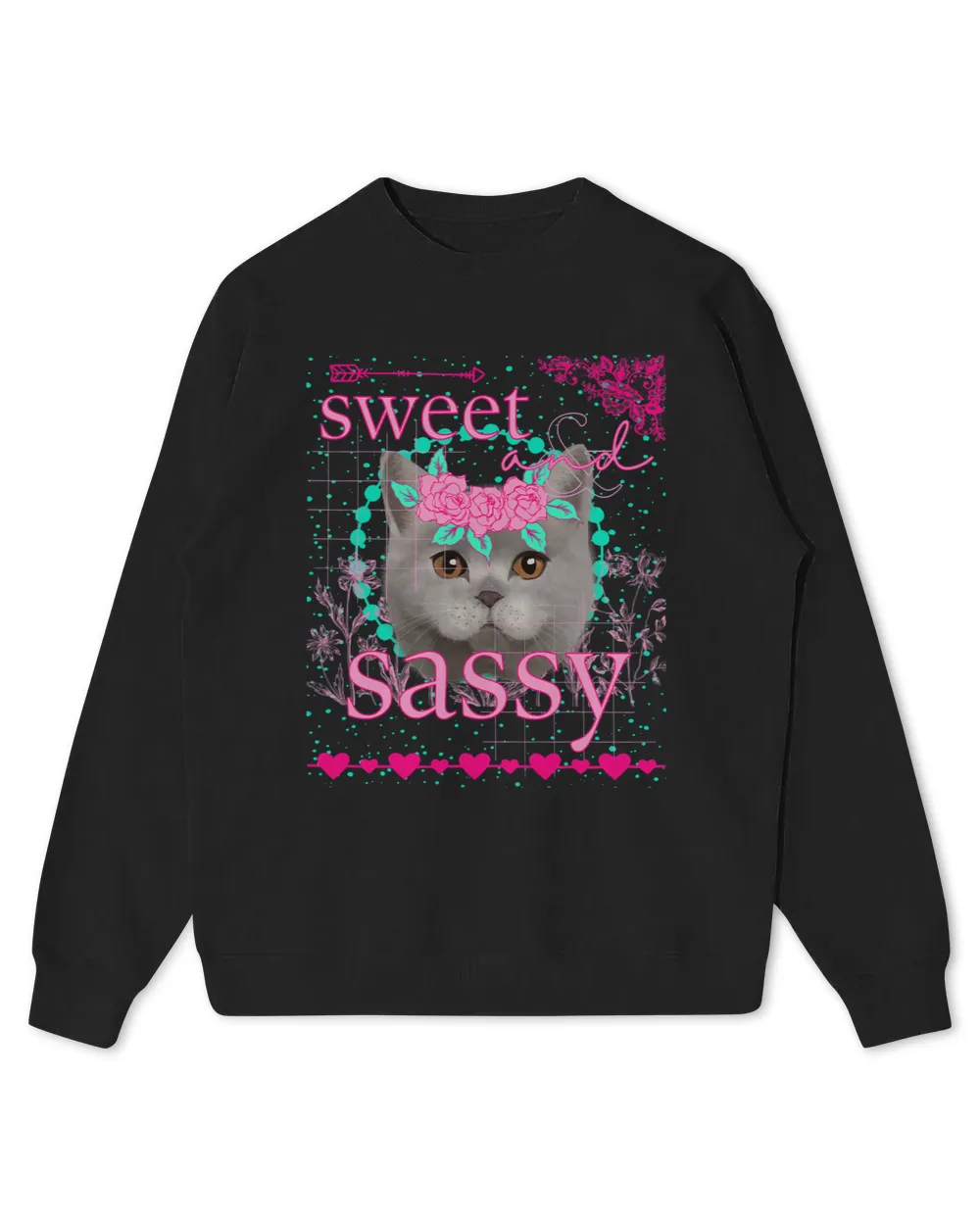 Cute Gray Cat Sweet Sassy Southern Prep Simply Adorable