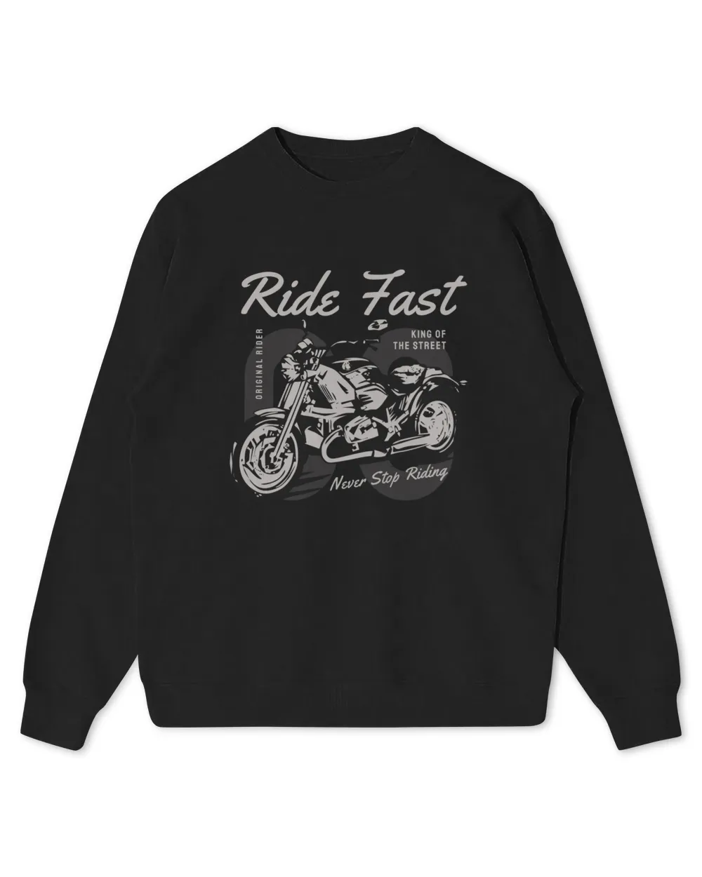 Ride Fast Never Stop Riding Kids Standard Sweatshirt black xs