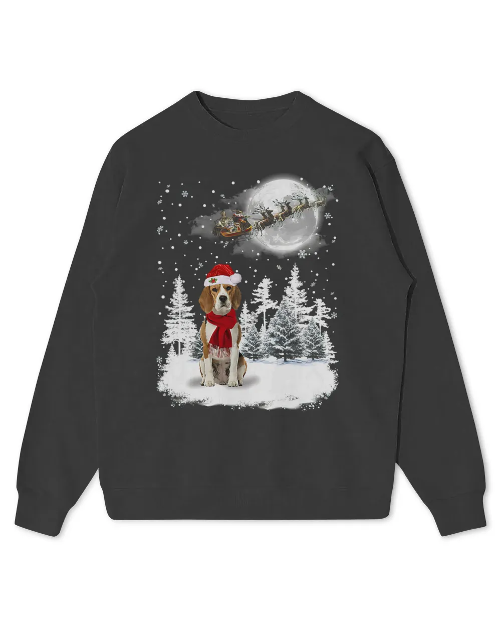 Bealge Dog Under Moonlight Snow Christmas Pajama 285