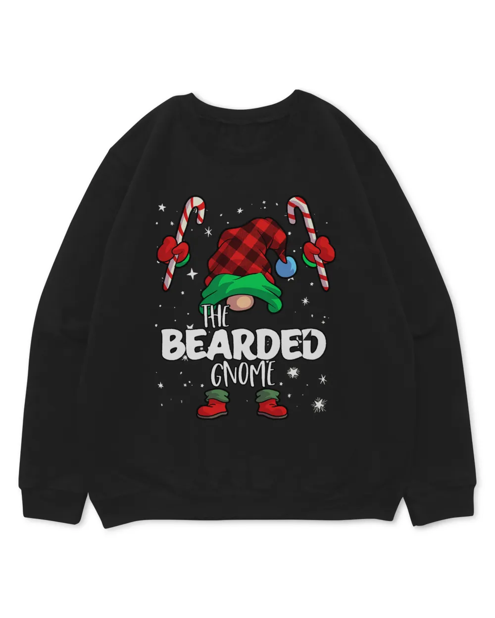Bearded Gnome Red Buffalo Plaid Matching Family Christmas