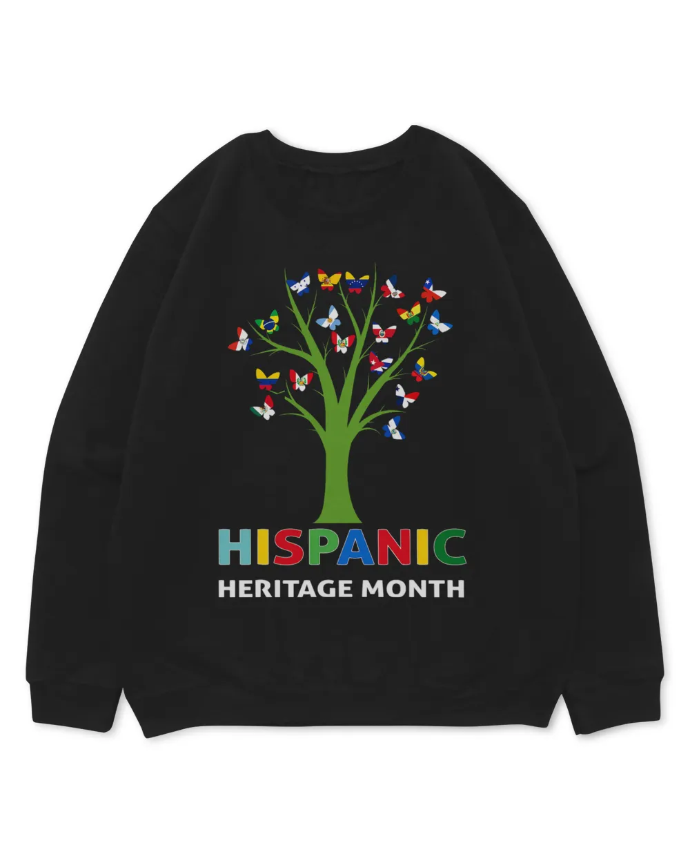 National Hispanic Heritage Month Butterfly Tree Roots Latino T-Shirt
