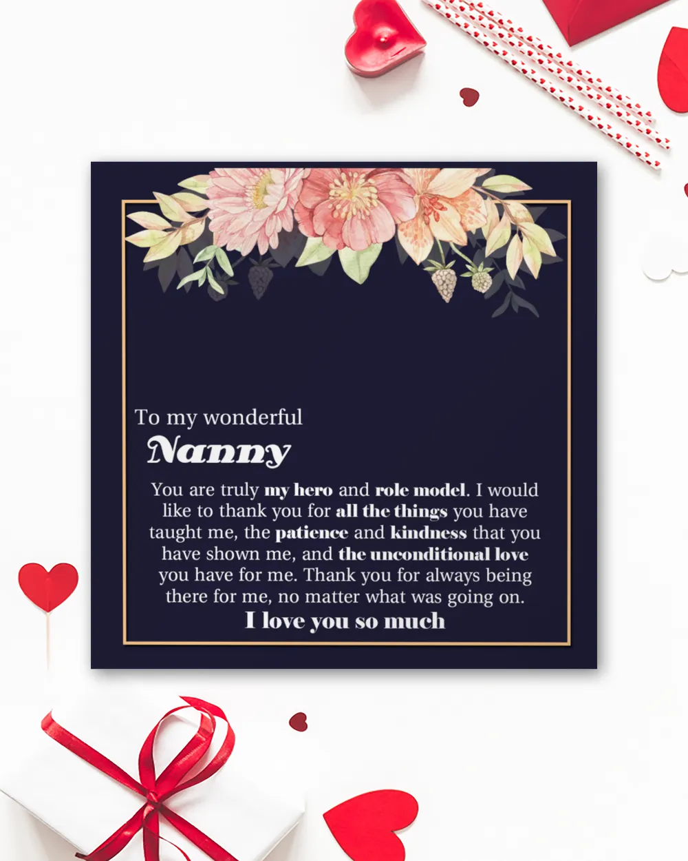 Nanny Gift Necklace, Nanny Appreciation Gift, Nanny Goodbye Gift, Valentines Thank You Gift For Nanny, Babysitter Gift, Sentimental Gift.