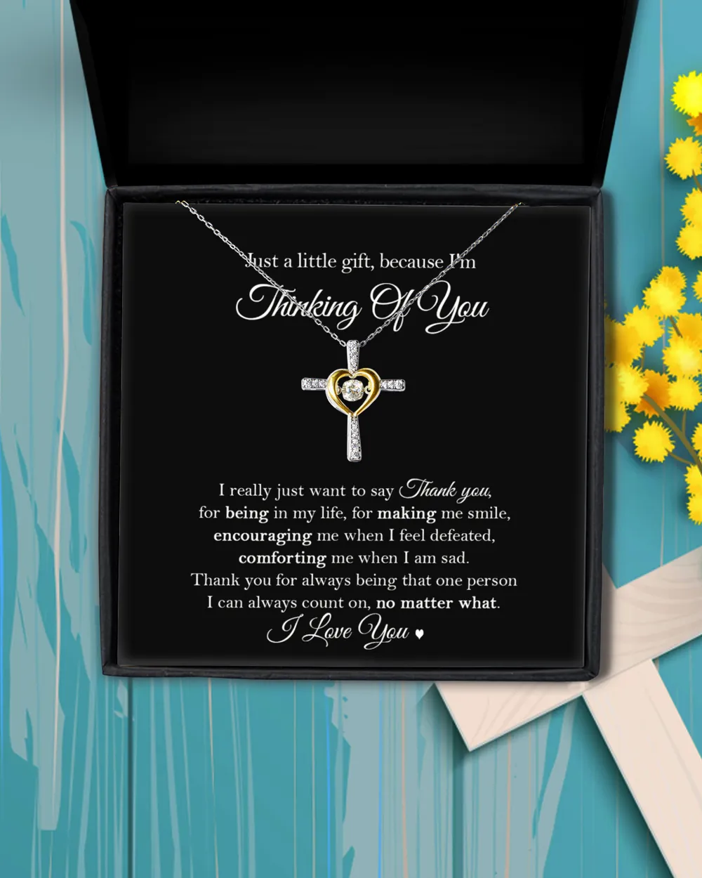 Thinking Of You Necklace for Women, Thinking Of You Gift For Soul Sister, Thank You Necklace Gift for Friend, for Soulmate, for True Friend