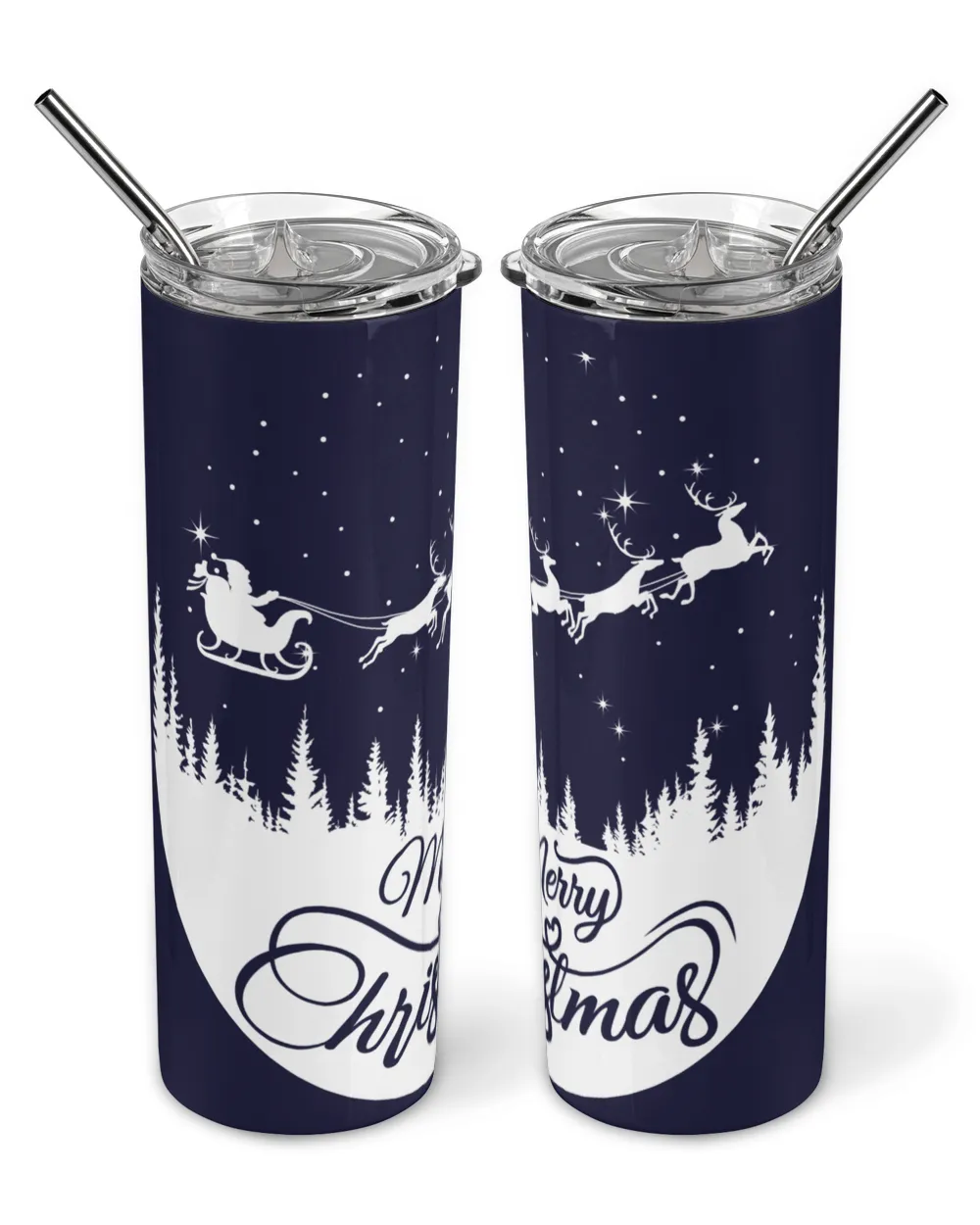 Merry Christmas Svg Winter Skinny Tumbler Skinny Tumbler navy 20oz