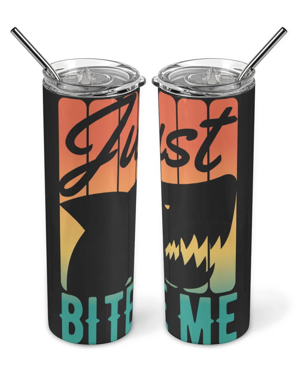 Shark Lover Retro Just Bite Me 2Funny Vintage Fishing Shark Lover 21