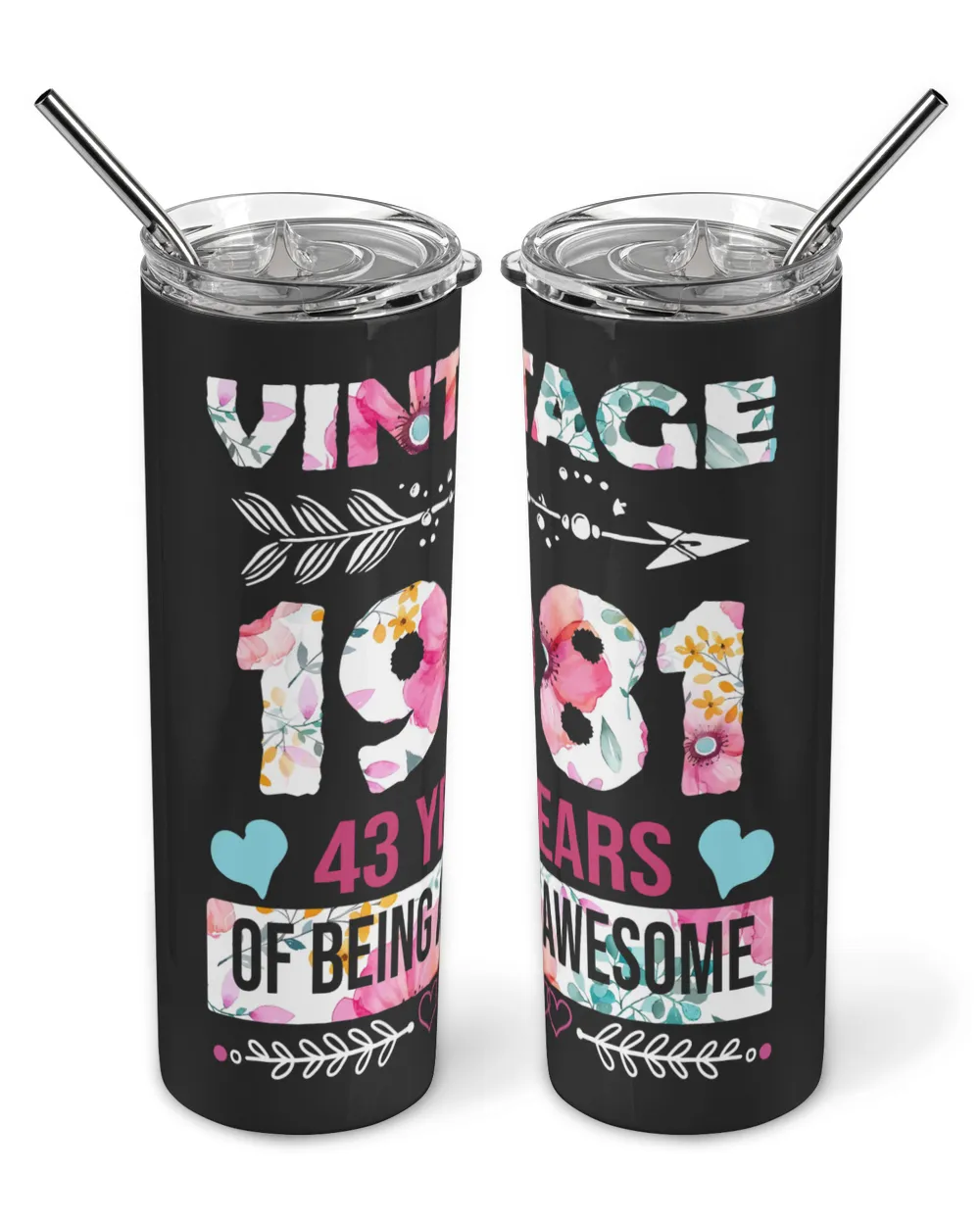 1981 USA50 Skinny Tumbler black 20oz