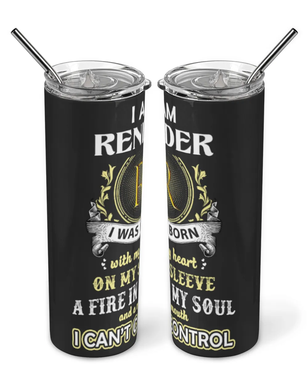 Fbus22503-Render H19 Skinny Tumbler black 20oz