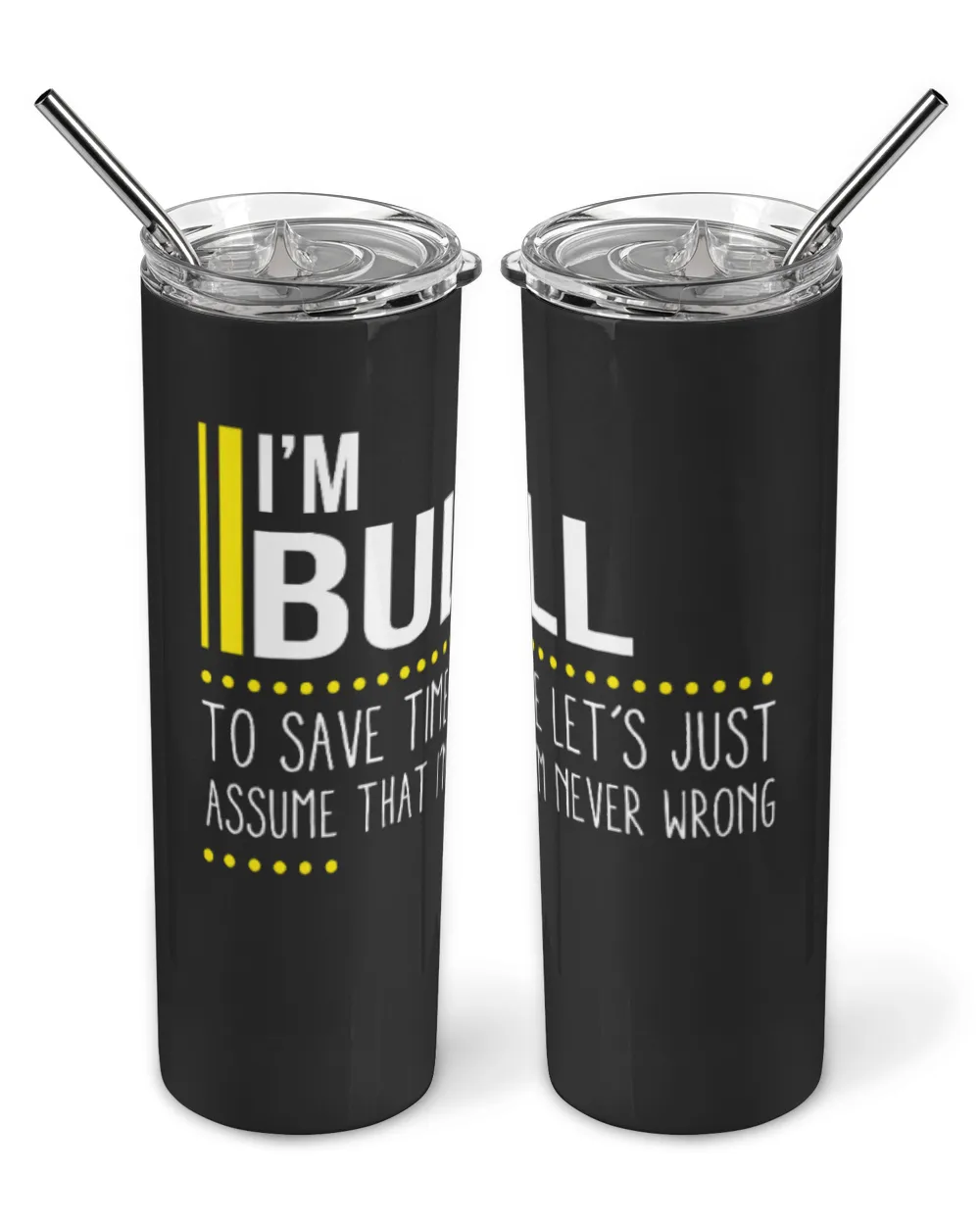 Fbus00383 Bull H41 Skinny Tumbler black 20oz