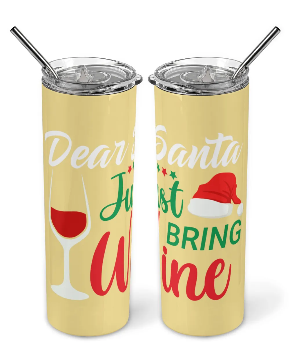 Dear Santa Just Bring Wine Tumbler