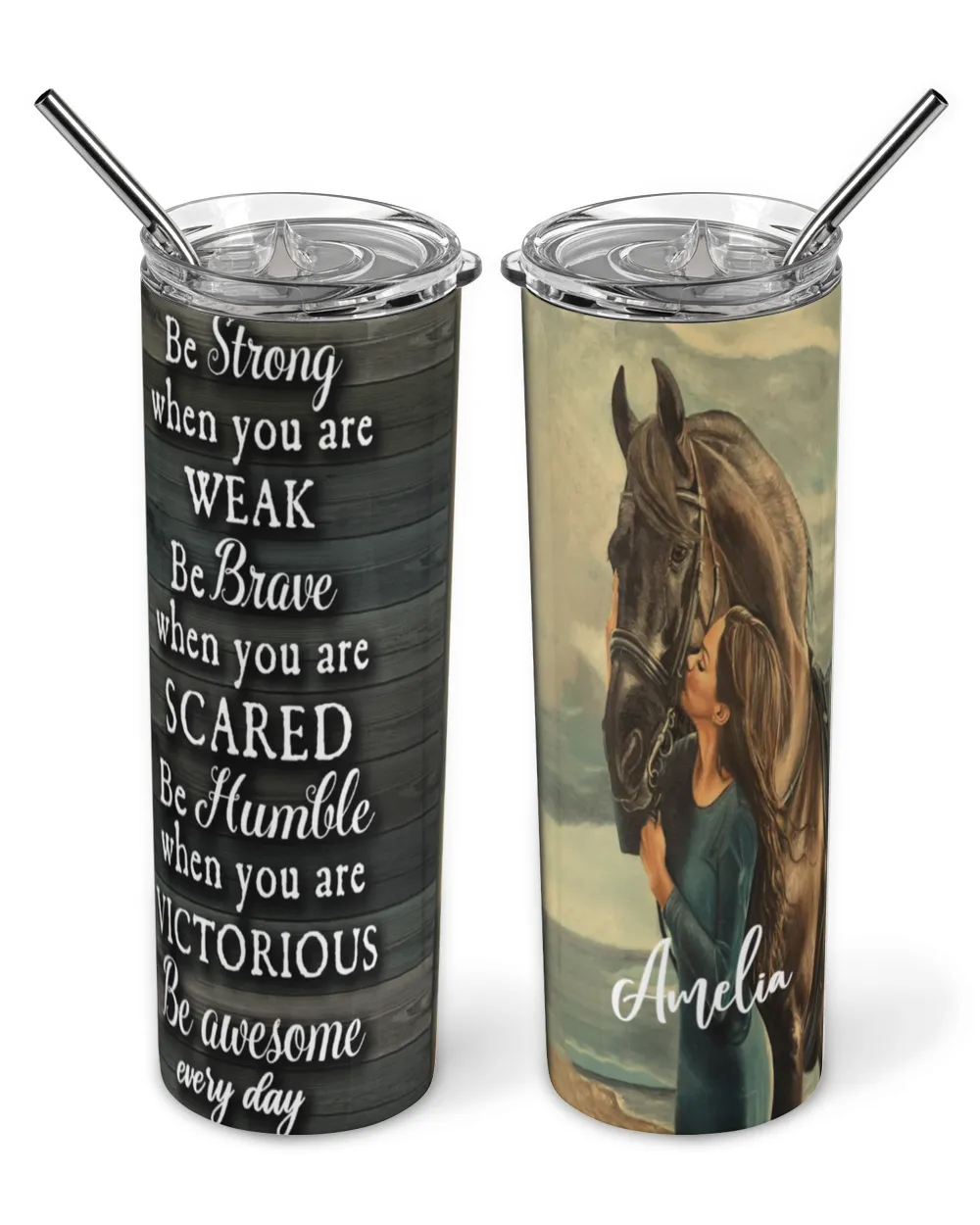 Personalized Custom Horse Every Day Tumbler