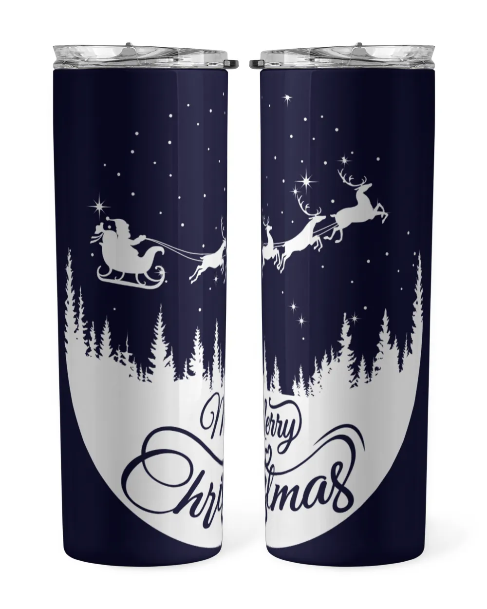 Merry Christmas Svg Winter Skinny Tumbler Skinny Tumbler navy 20oz
