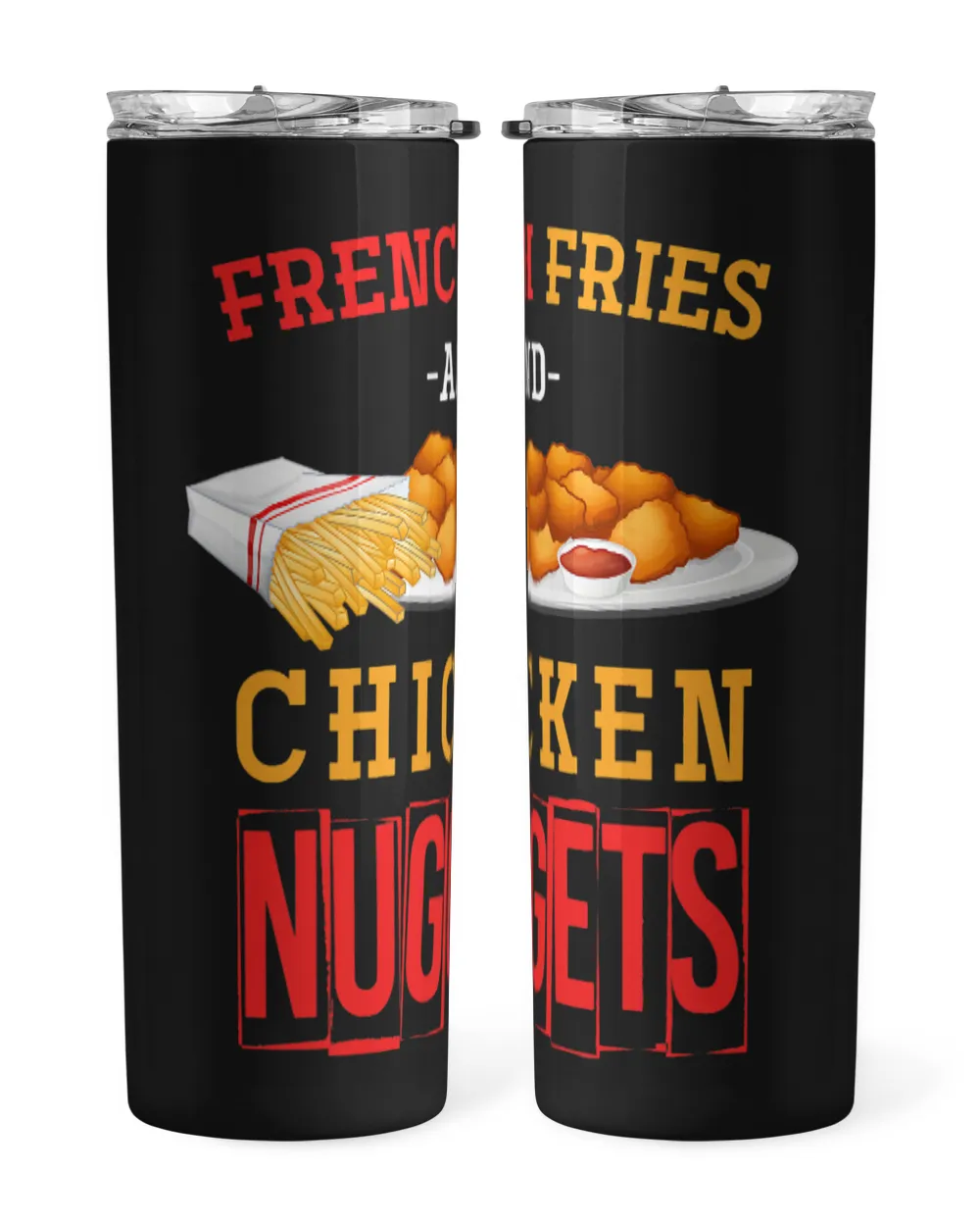 Funny Fast Food Foodie French Fries And Chicken Nugget