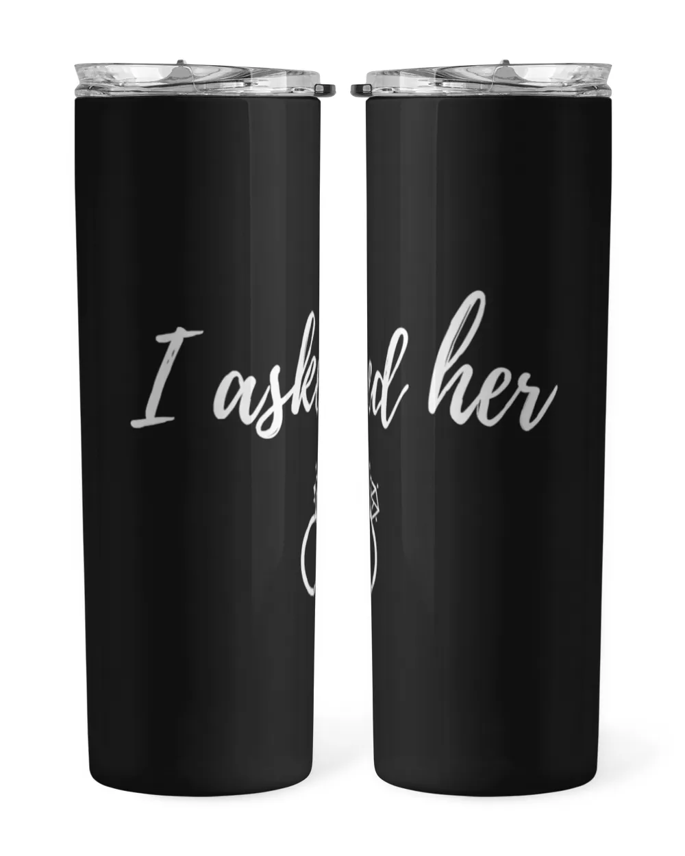 I Asked Her  Funny Fiance Proposal T-Shirt