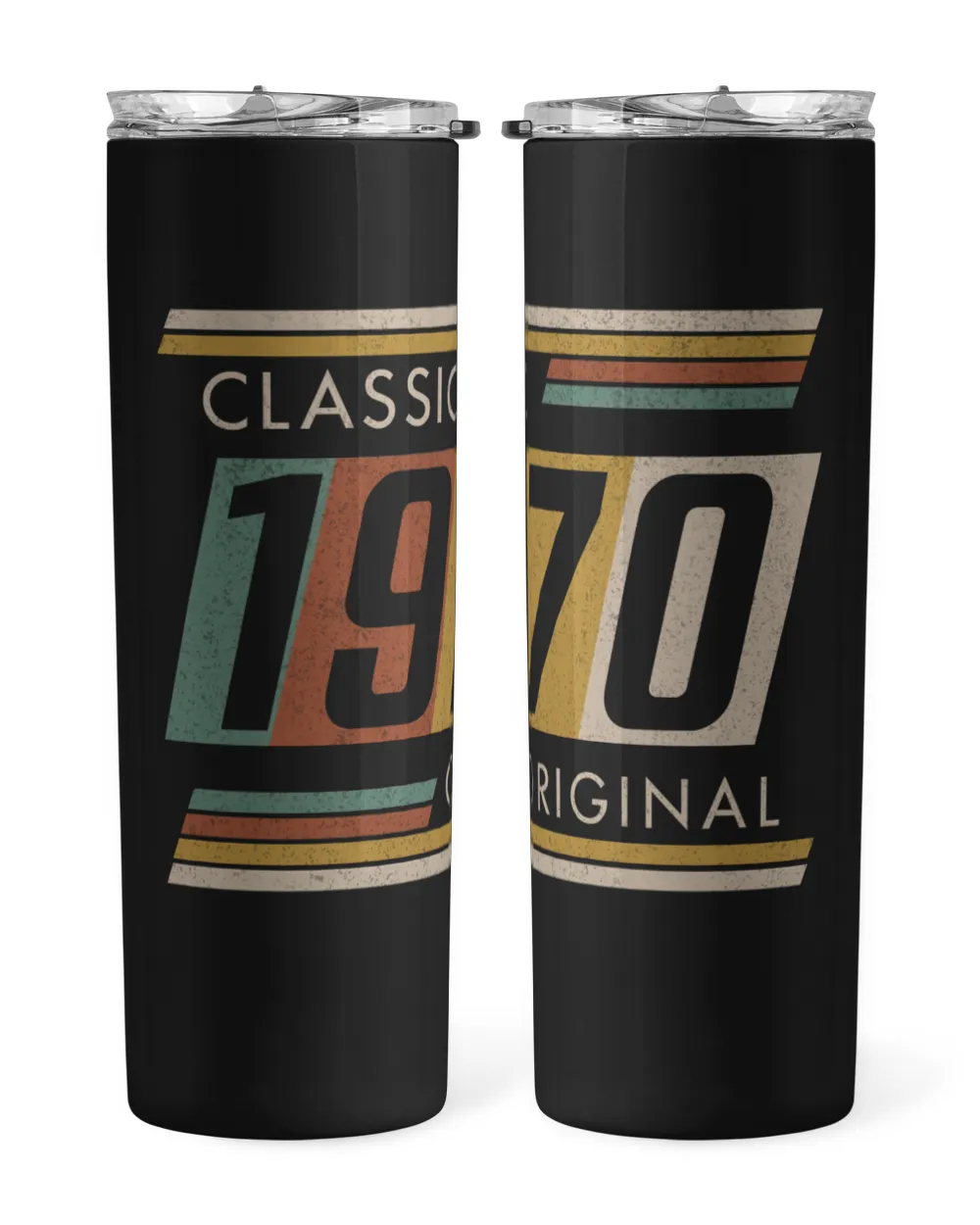 1970 Original USA16 Skinny Tumbler black 20oz