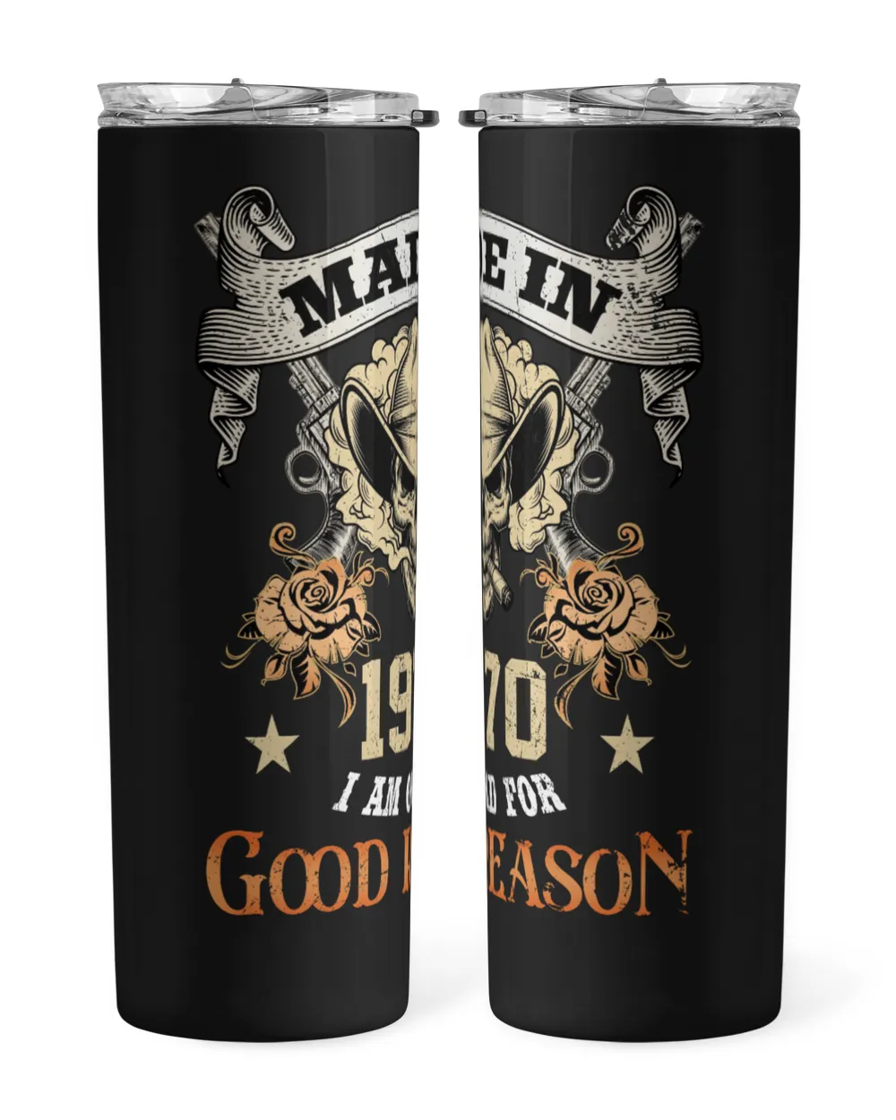 Made In 1970 I Am Old For Good Reason USA20 Skinny Tumbler black 20oz