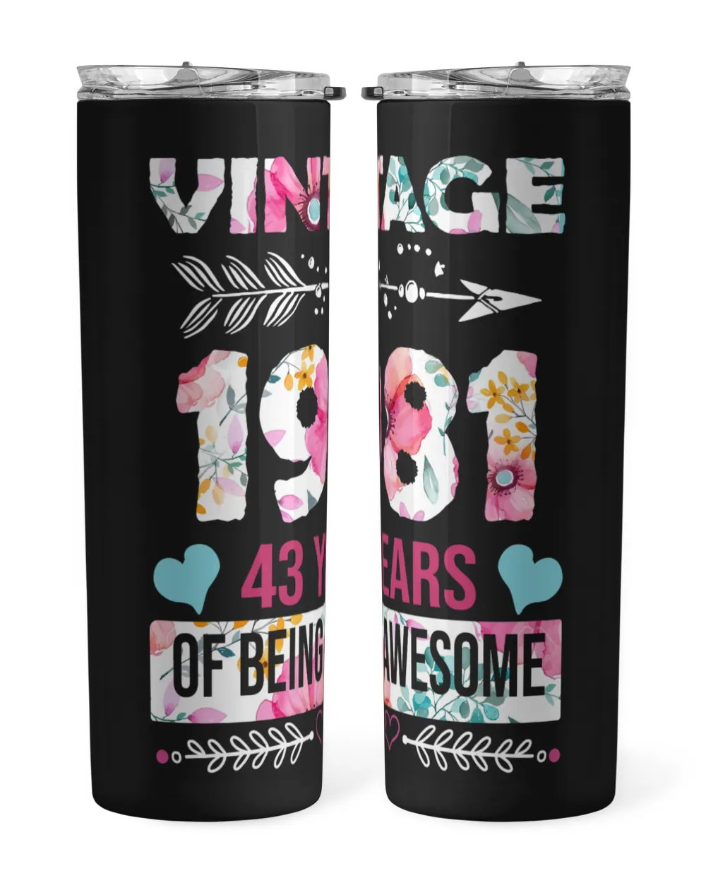 1981 USA50 Skinny Tumbler black 20oz