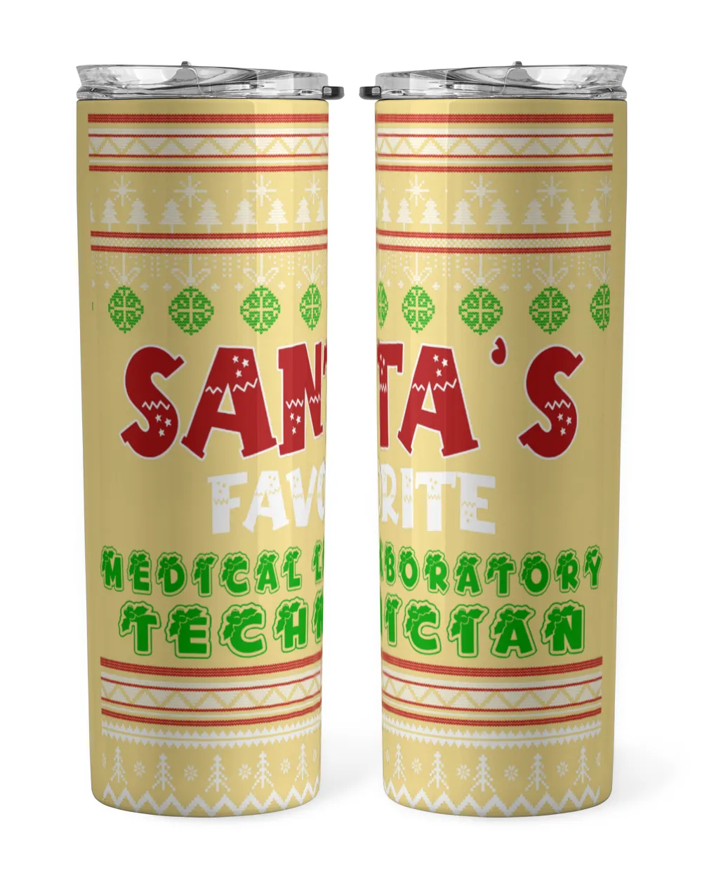 Santa Favorite Medical Laboratory Technician Wine Tumbler (12 oz)