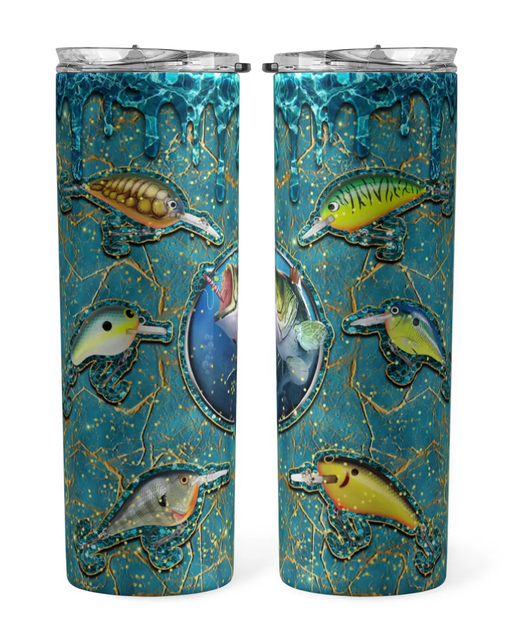 Skinny Tumbler Fishing Skinny Tumbler white 20oz