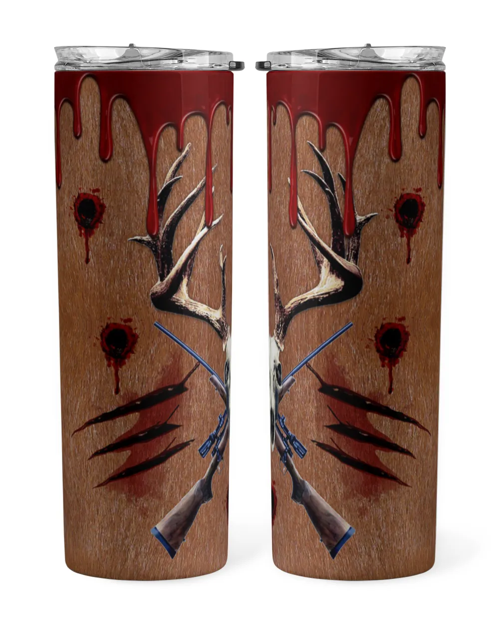 Skinny Tumbler Hunting Deer Skinny Tumbler white 20oz