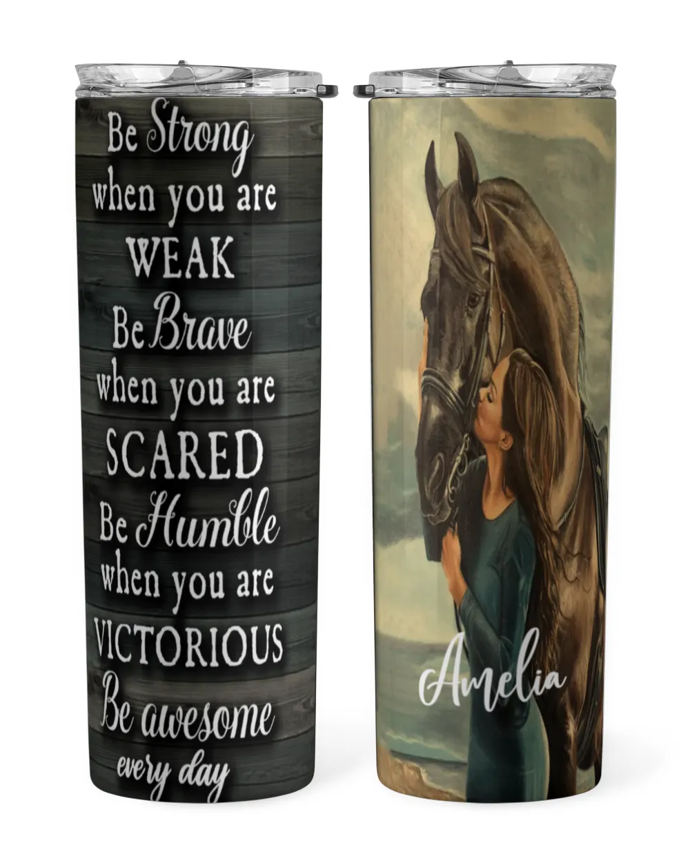 Personalized Custom Horse Every Day Tumbler