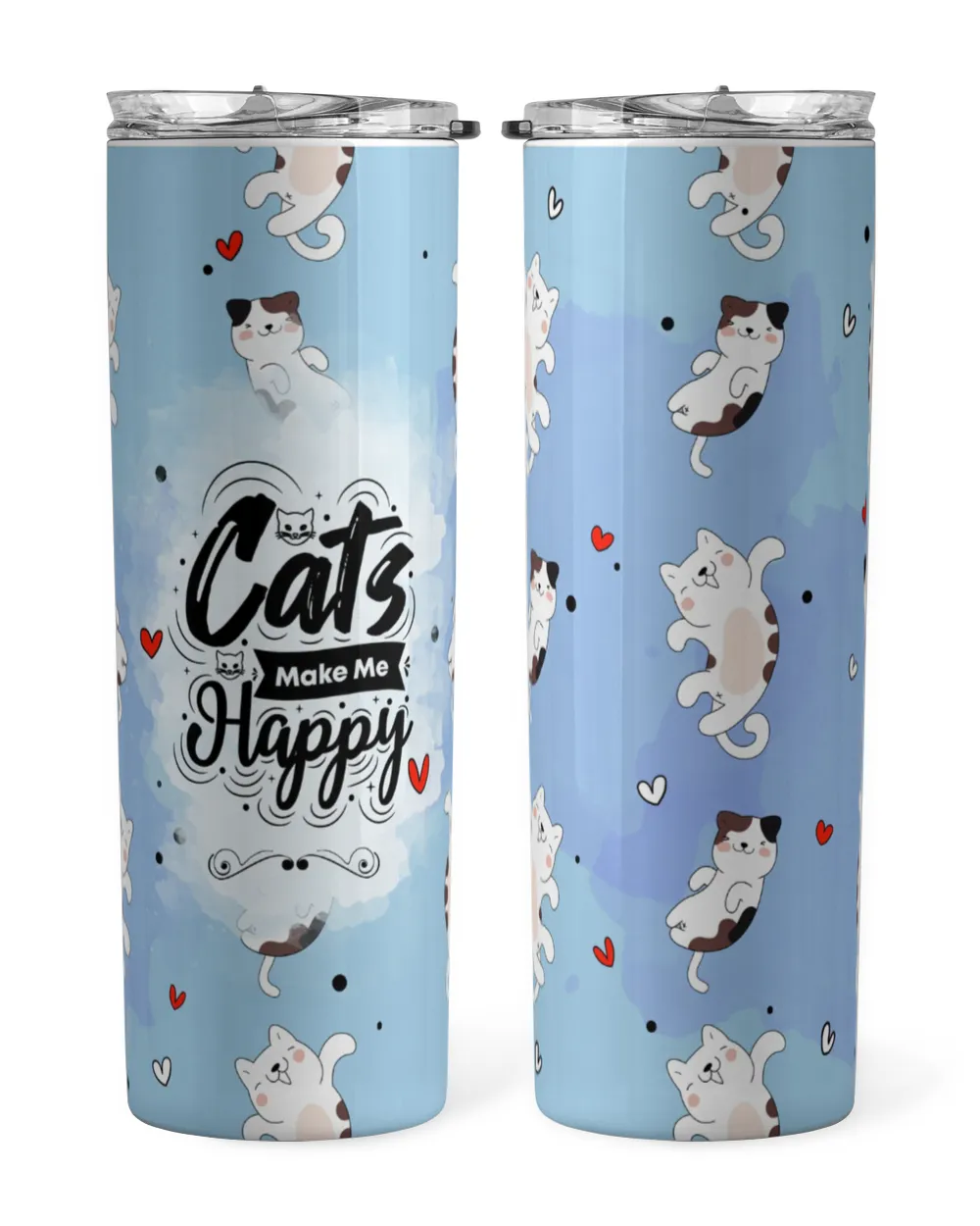 Cute Cats Skinny Tumbler QTCATST120722A7