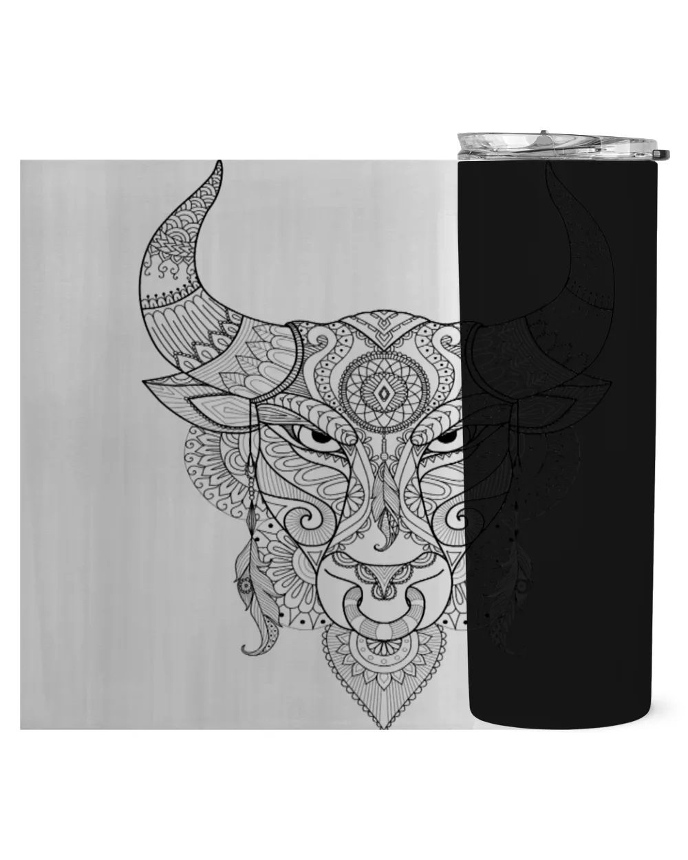 Adult Coloring Book Style Bull Self Coloring