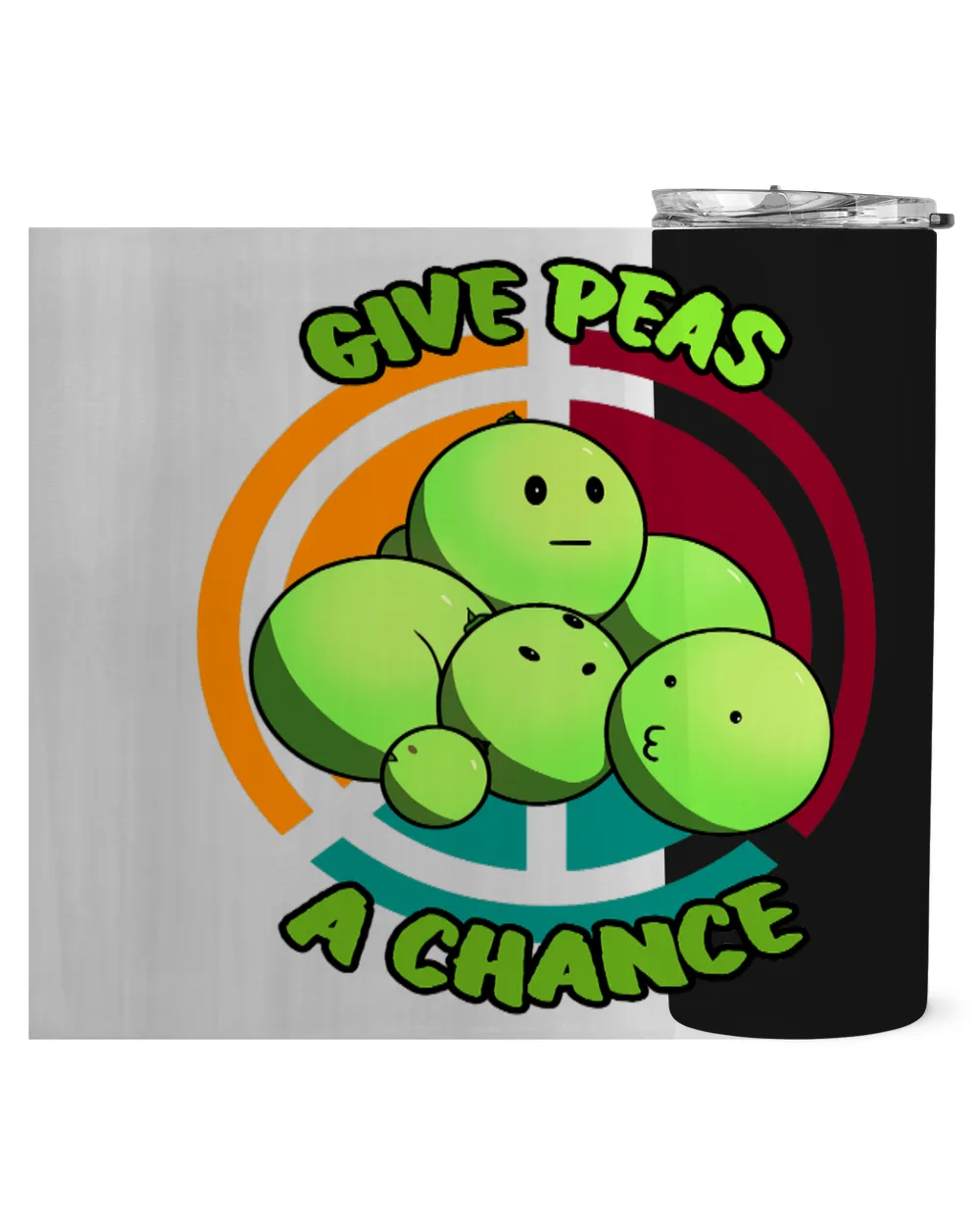 Give Peas A Chance Peace Sign Circle