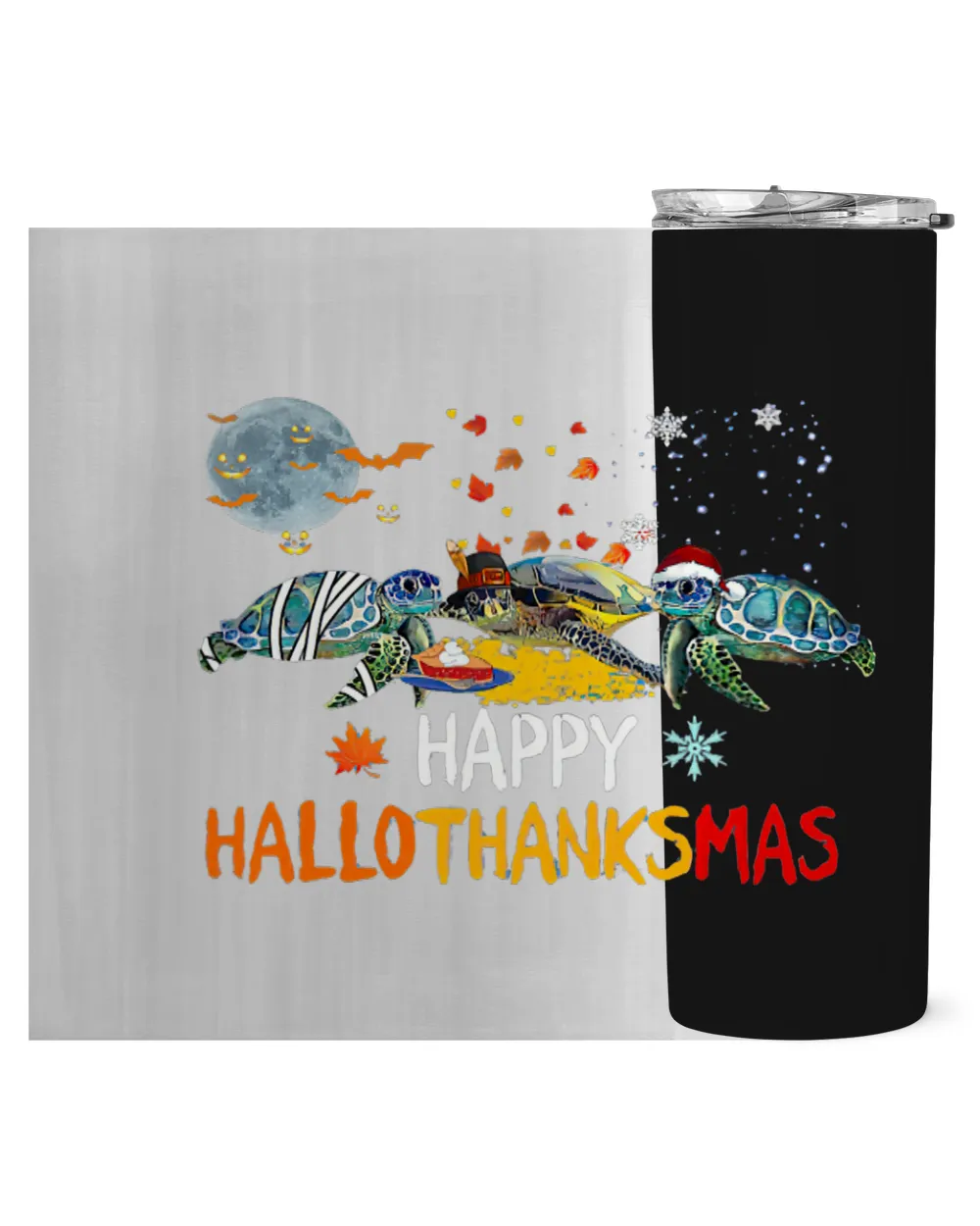 Turtle Lover Halloween Happy HalloThanksMas Thanksgiving Christmas