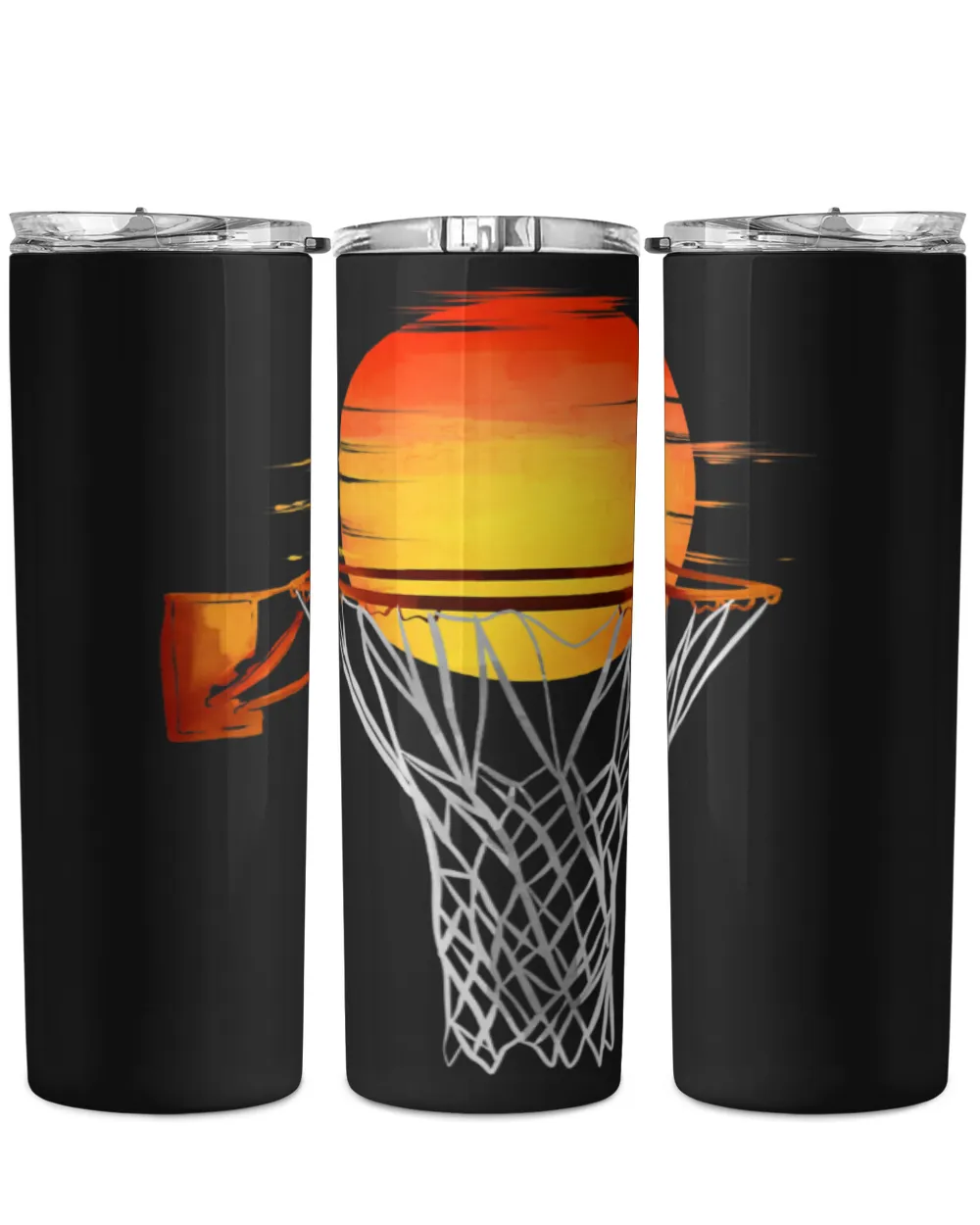 Funny Basketball Sun Goes Down Behind Basketball Hoop Basketball 2
