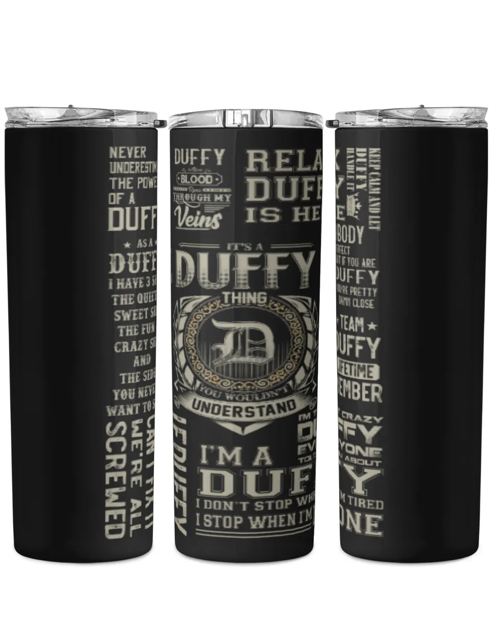 Fbus01481 Duffy H45 Skinny Tumbler black 20oz