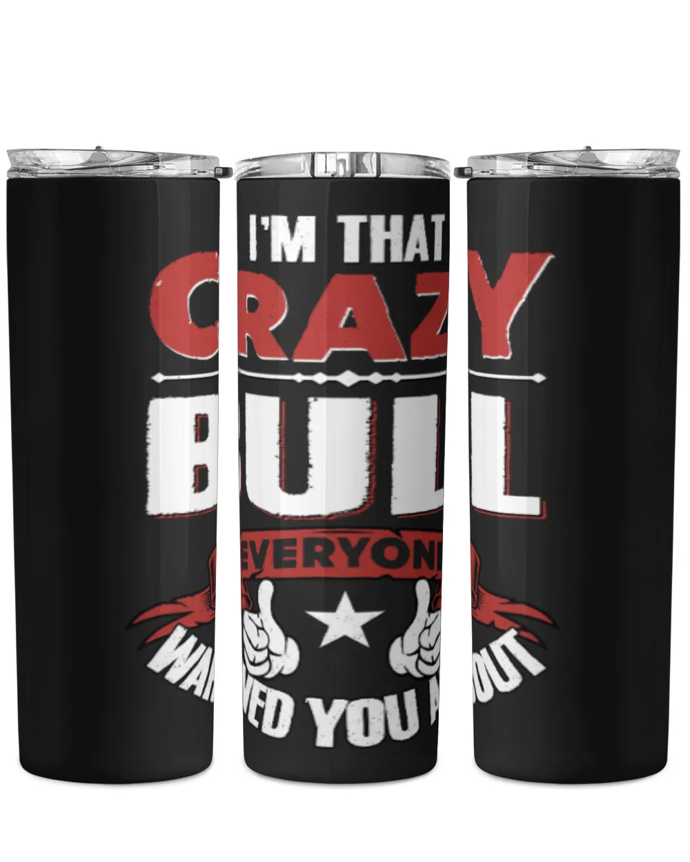 Fbus00383 Bull H55 Skinny Tumbler black 20oz