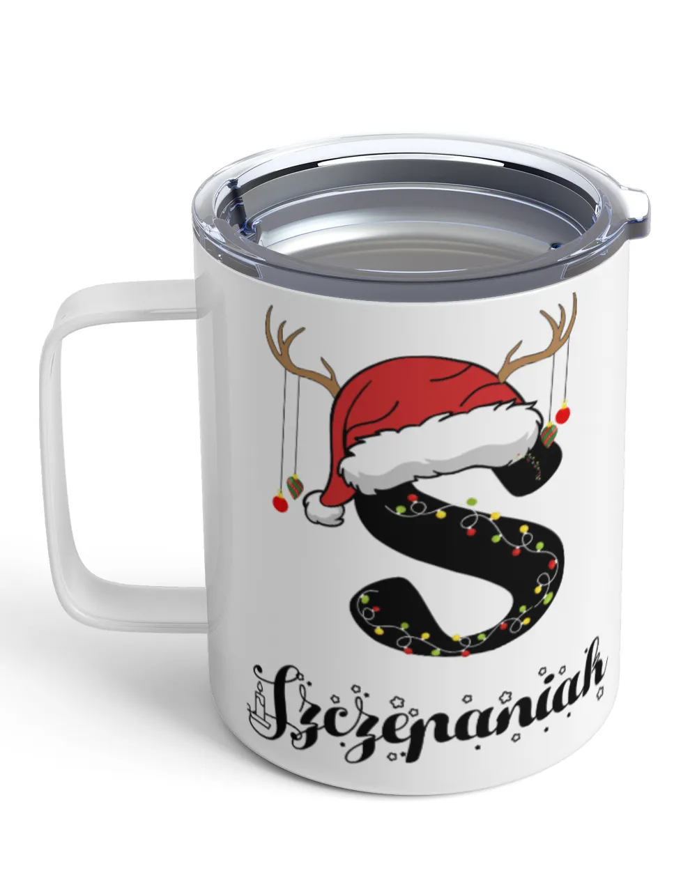 SZCZEPANIAK Christmas Insulated Mug white 10oz