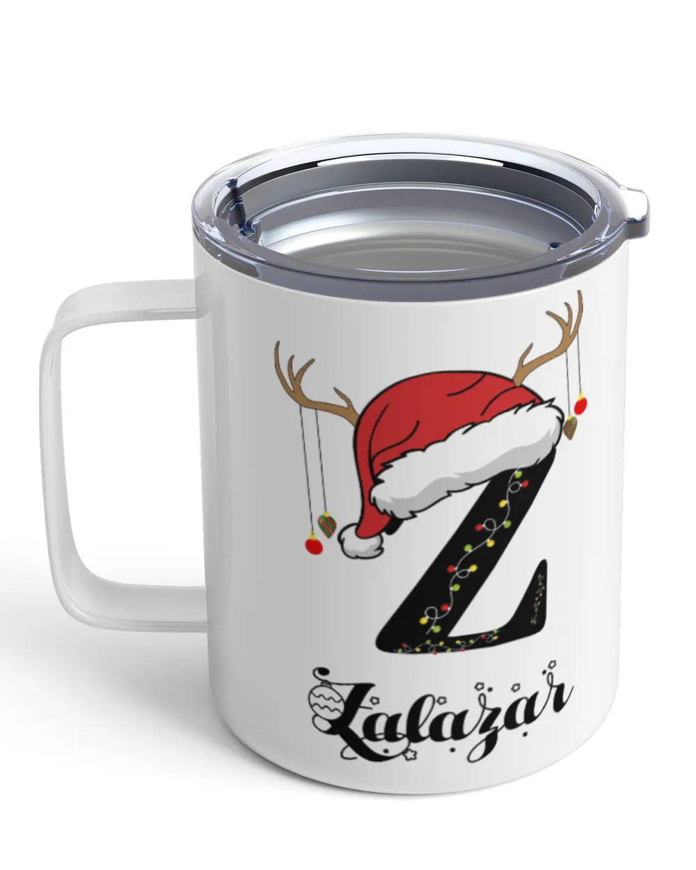 ZALAZAR Christmas Insulated Mug white 10oz