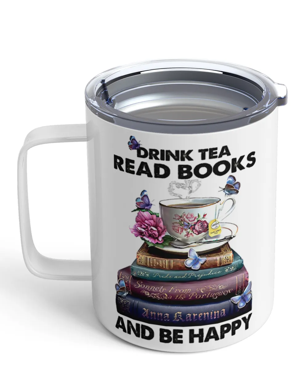 Book Reader Drink Tea Read Books And Be Happy 291 Reading Library