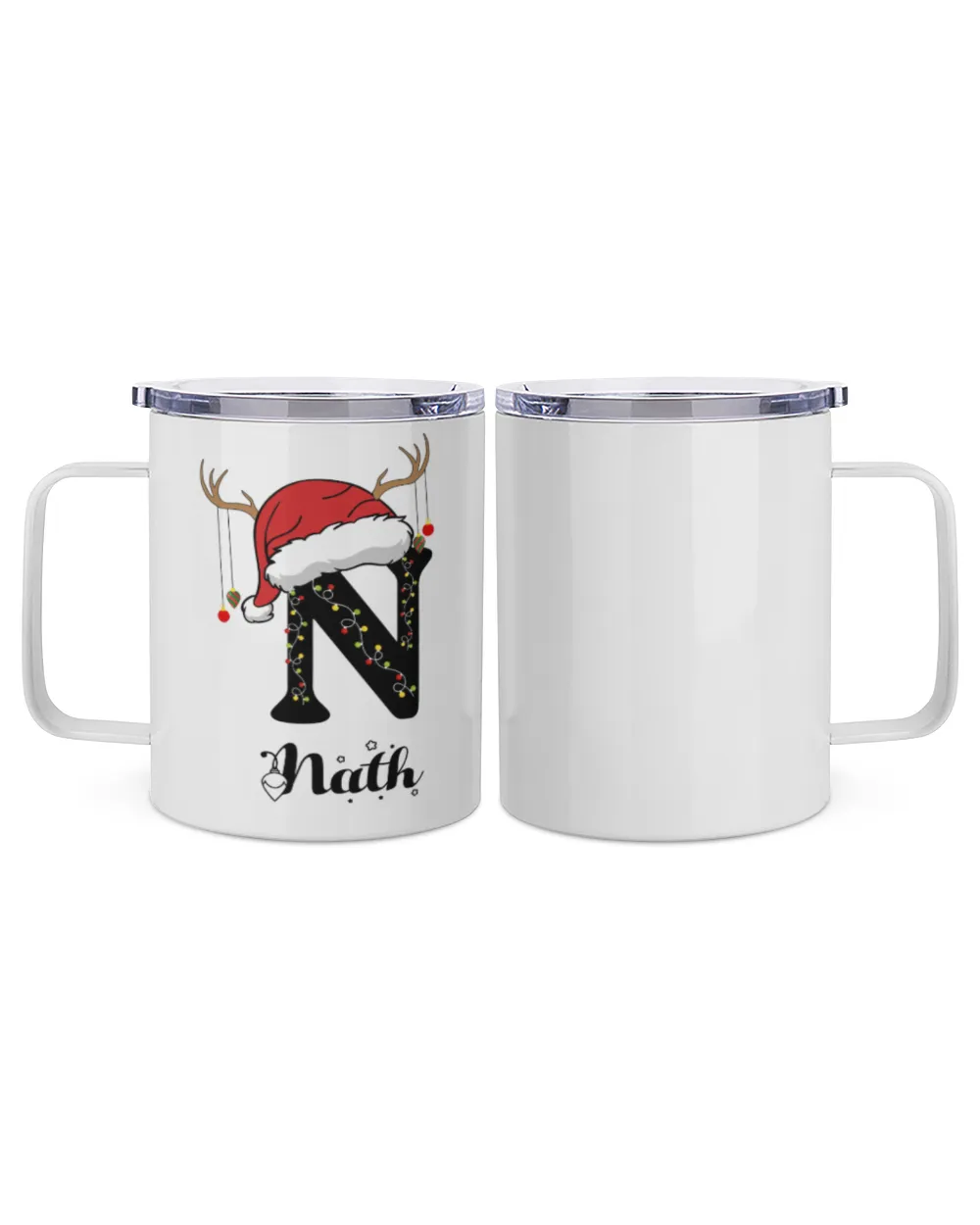 NATH Christmas Insulated Mug white 10oz