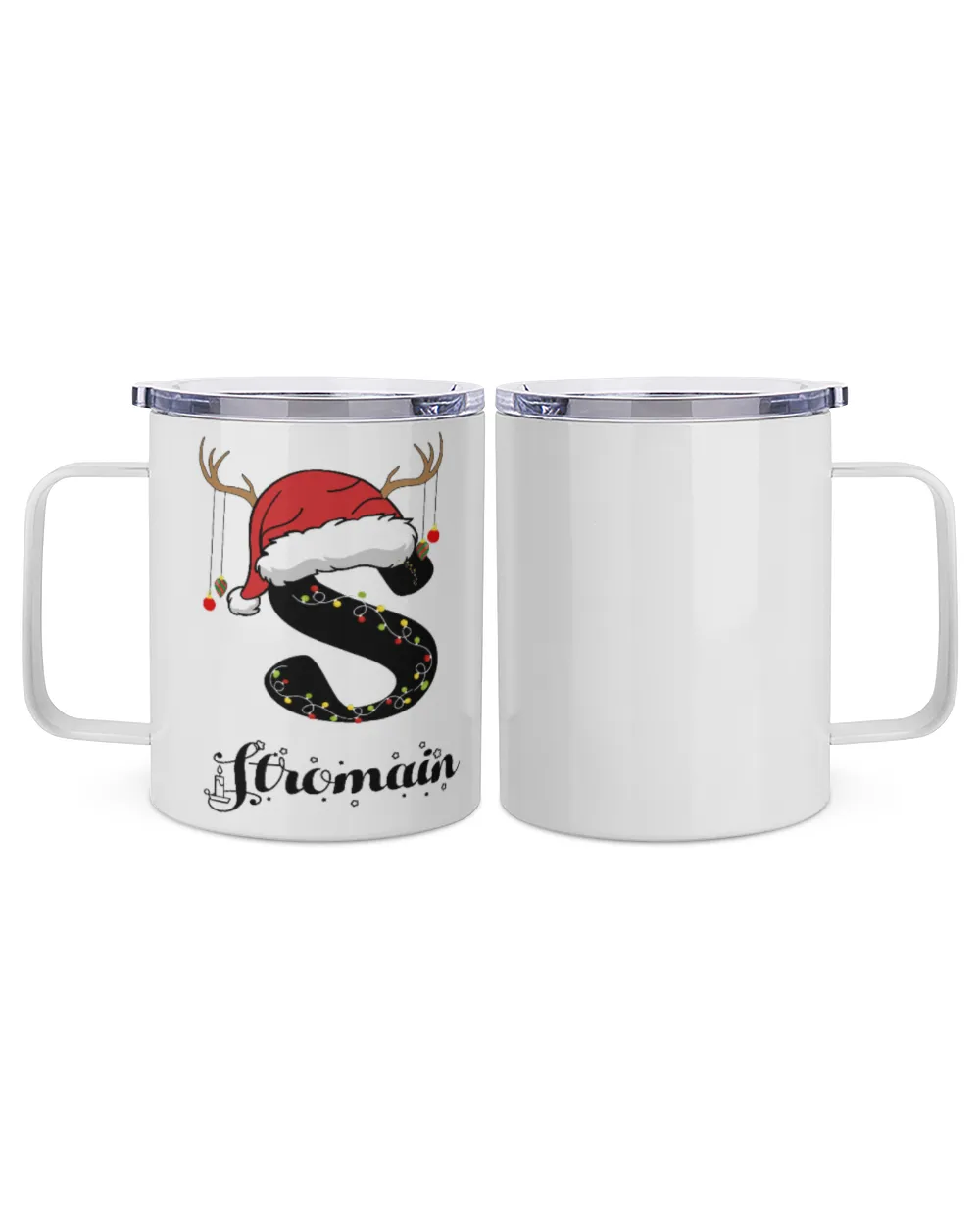 STROMAIN Christmas Insulated Mug white 10oz