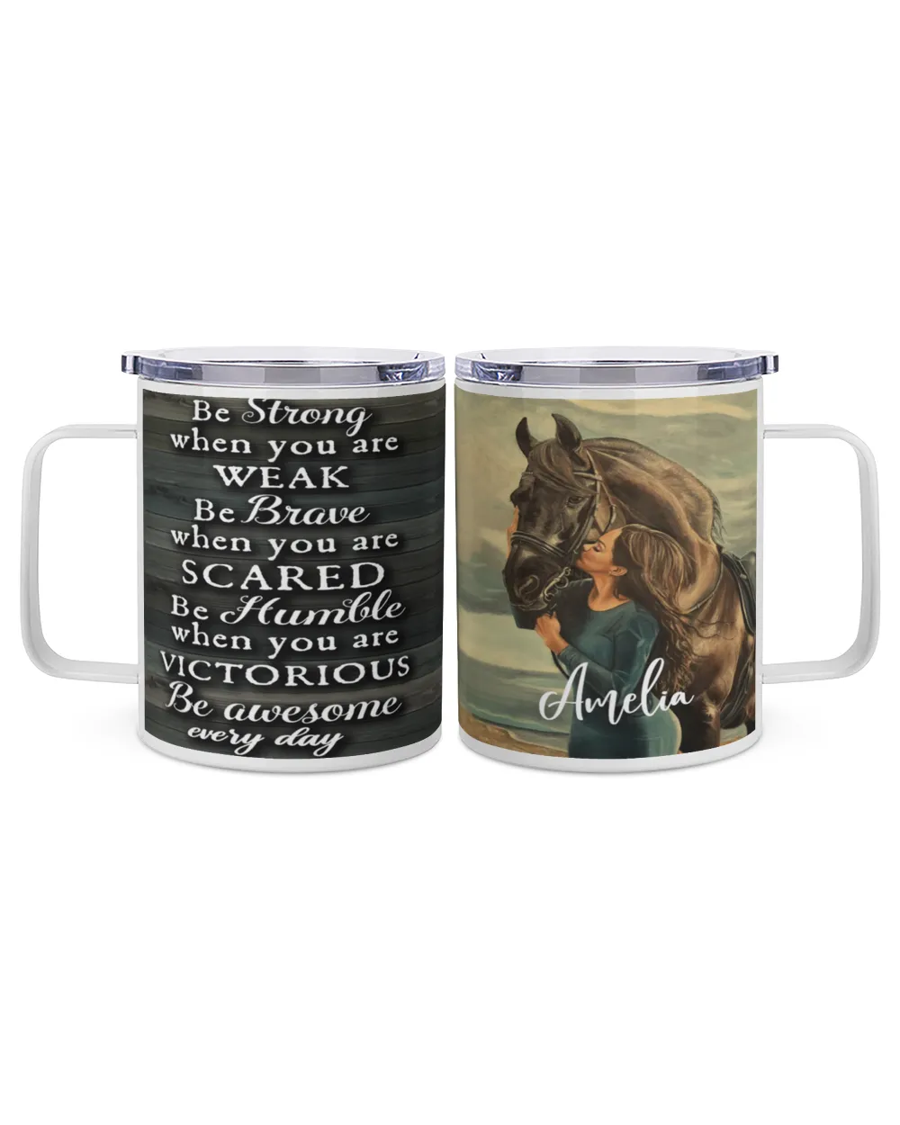 Personalized Custom Horse Every Day Tumbler