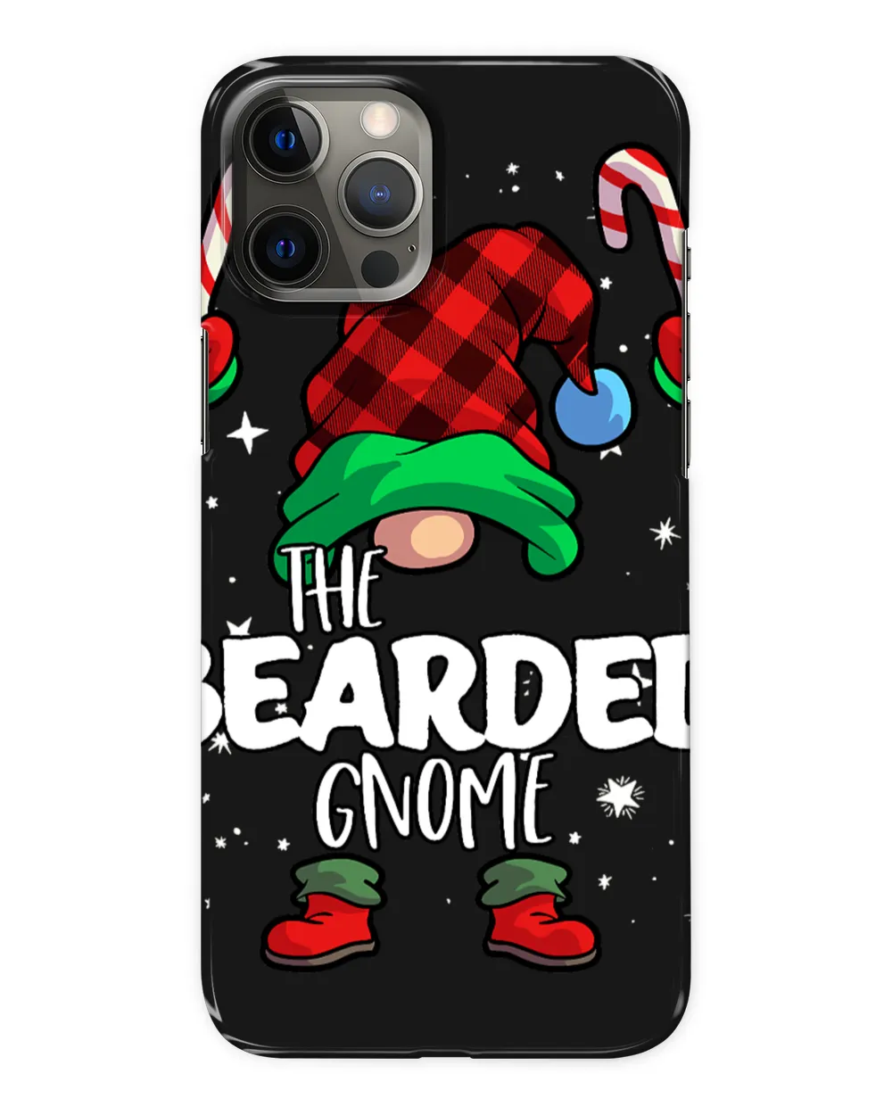 Bearded Gnome Red Buffalo Plaid Matching Family Christmas