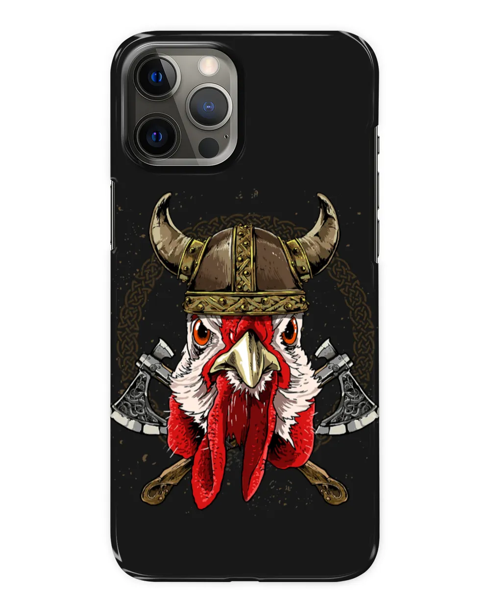 Chicken Viking Chicken with Viking Helmet Mjolnir Axes 85 Hen Rooster