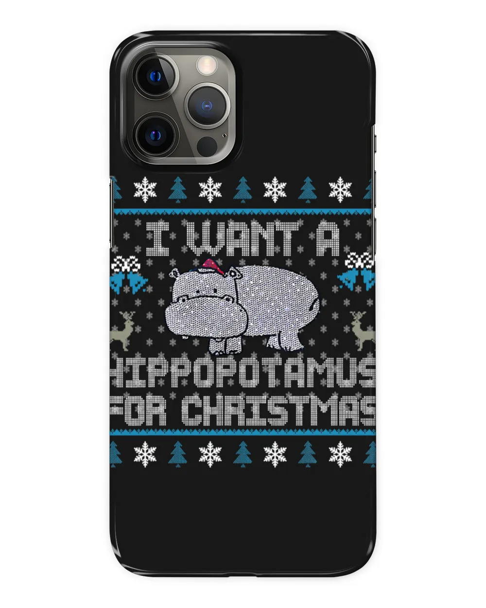 Hippopotamus I Want A Hippopotamus For Christmas Hippo Ugly Sweater 3 Hippo