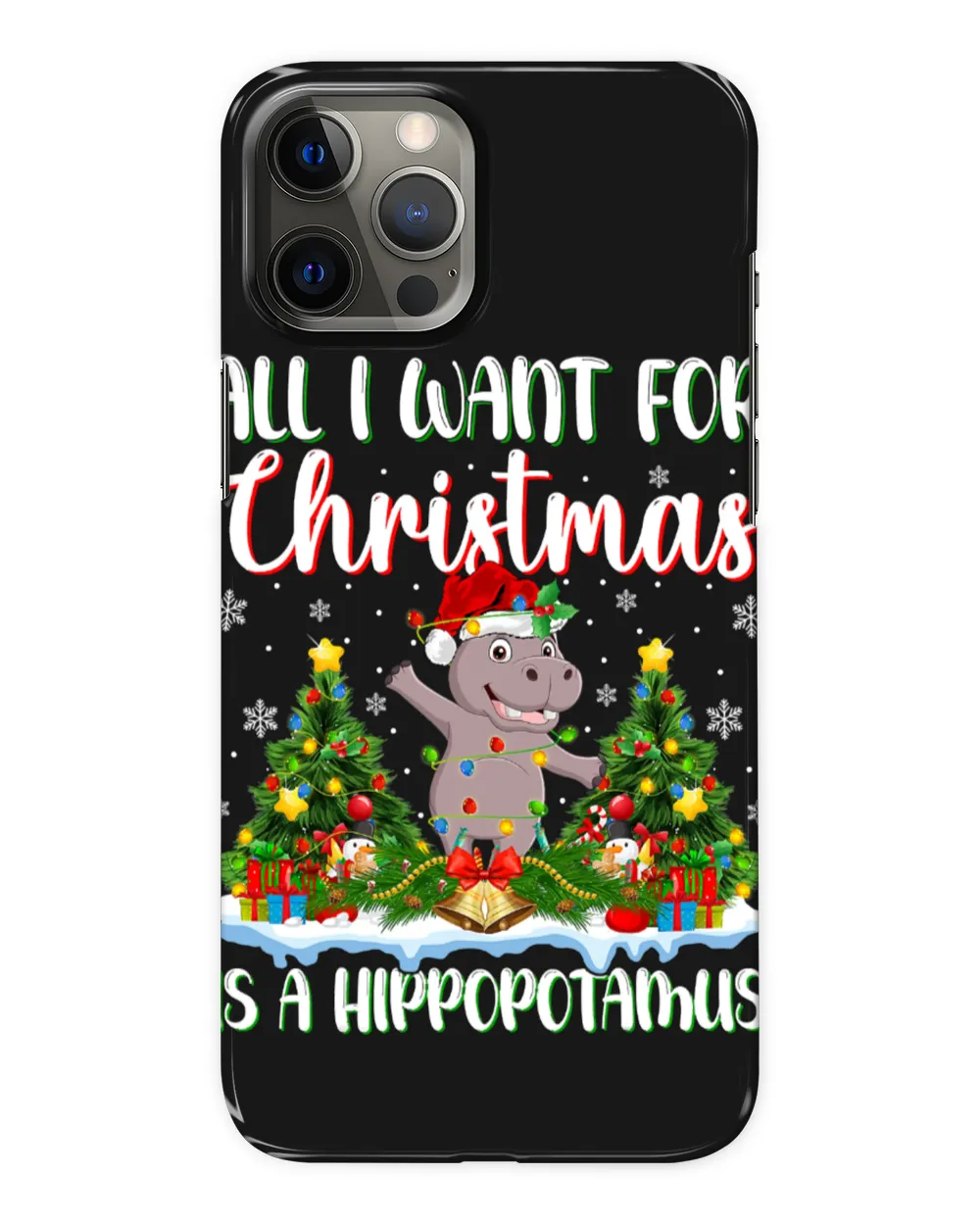 Hippopotamus Xmas Lighting All I Want For Christmas Is A Hippopotamus 153 Hippo