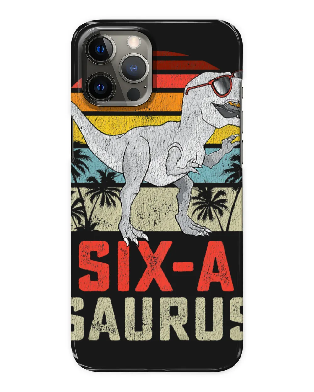 Kids 6 Year Old Dinosaur Birthday 6th T Rex Dino Six Saurus T-Shirt