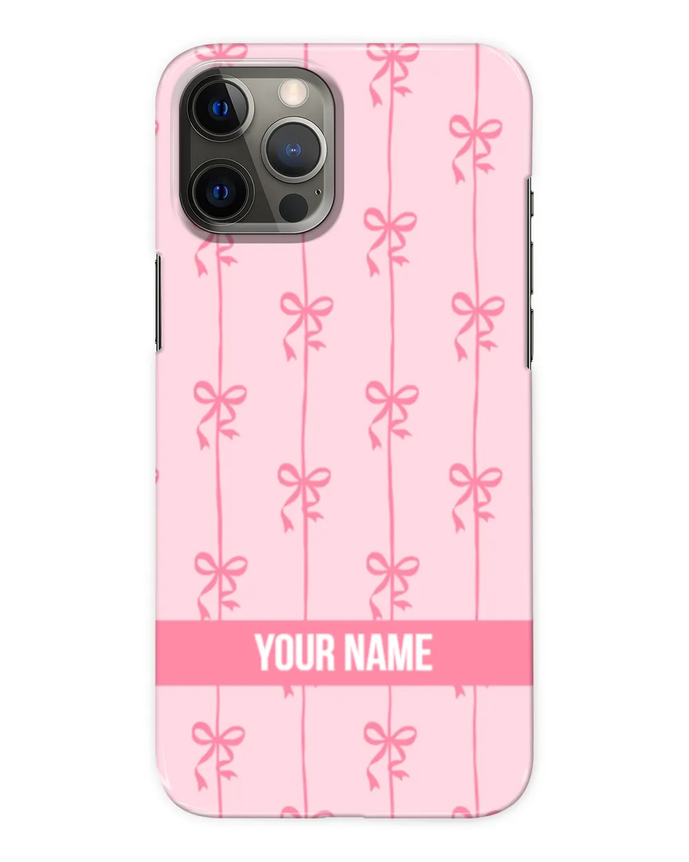 Pink Coquette Bows Modern Personalized Name Girly Case-Mate iPhone Case, Gifts For Girlfriend, Gifts Idea For Girlfriend
