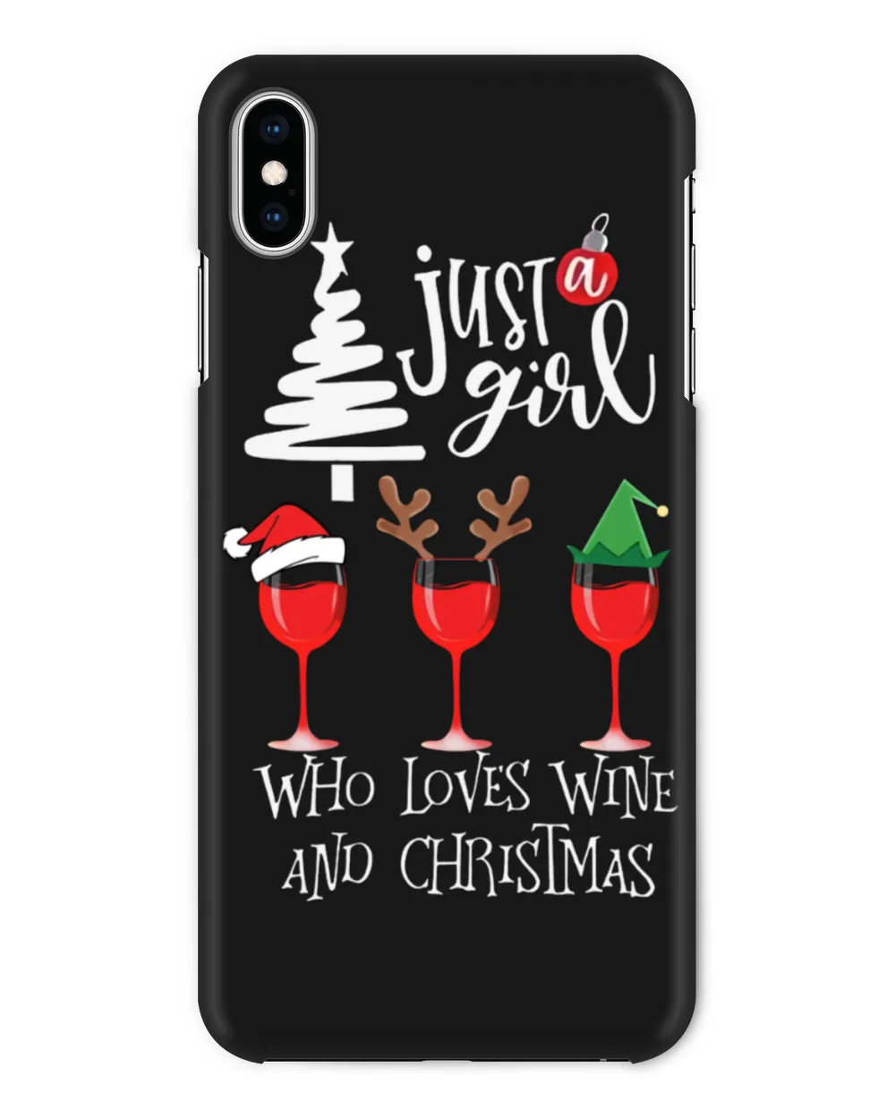 Cute Wine Glass Christmas