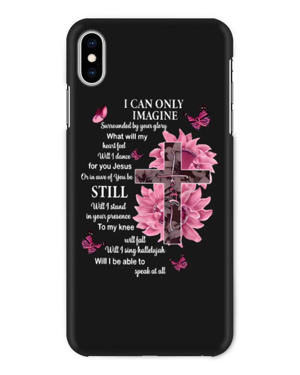 Only Imagine Pink Butterfly Cross