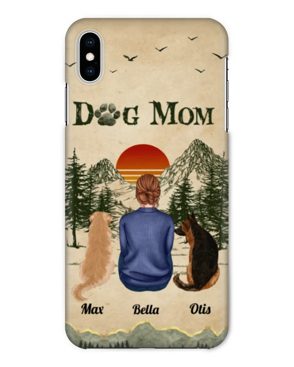 A Girl And Her Dogs Unbreakable Bond - Personalized Clear Phone Case, Gift For Dog Loves, Gift Idea For Dog Loves